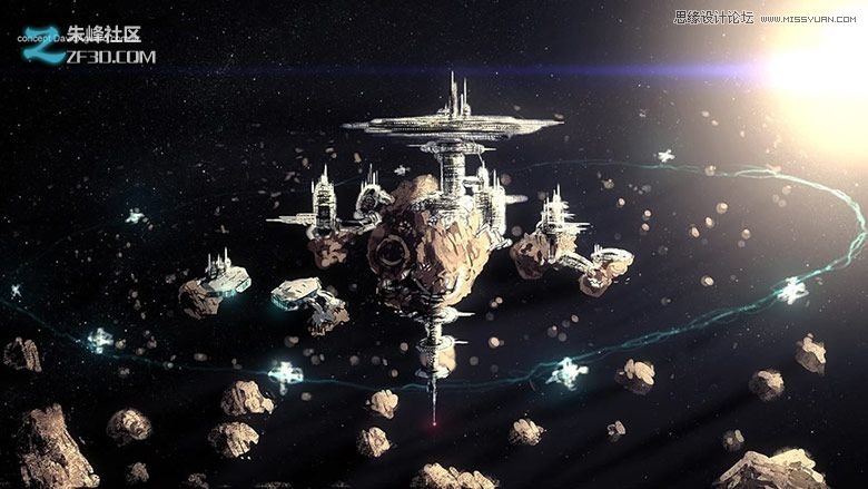 3DMAX模仿地心引力制作太空空间站  第2张