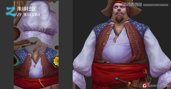 3d制作网游中胖胖的海盗效果图  第9张