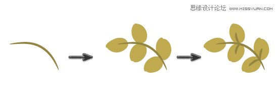 Illustrator绘制复古典雅风格的花朵花藤  第5张