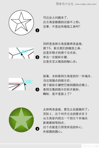 Illustrator教程：五星和圆形图案的连接技巧  第3张