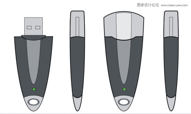 Coreldraw绘制质感效果的立体感U盘教程  第3张