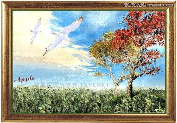 CorelDRAW实例教程：绘制现代装饰油画效果