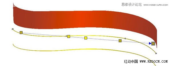 Coreldraw制作漂亮的圣诞节红色丝带  第4张