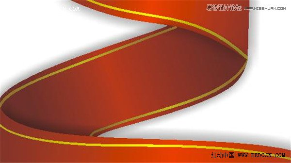 Coreldraw制作漂亮的圣诞节红色丝带  第6张