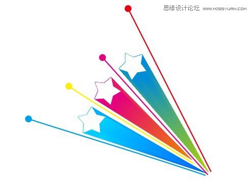 Coreldraw绘制带拖影效果的立体五角星  第9张
