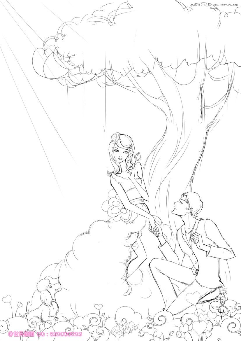 Illustrator绘制浪漫时尚的情人节插画场景 第2张 Illustrator绘制浪漫时尚的情人节插画场景 第2张