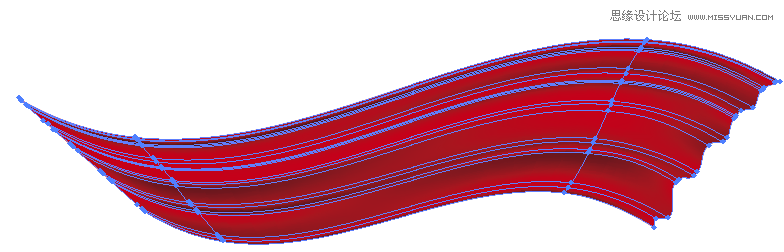 Illustrator绘制逼真质感的红绸缎教程 第7张 Illustrator绘制逼真质感的红绸缎教程 第7张