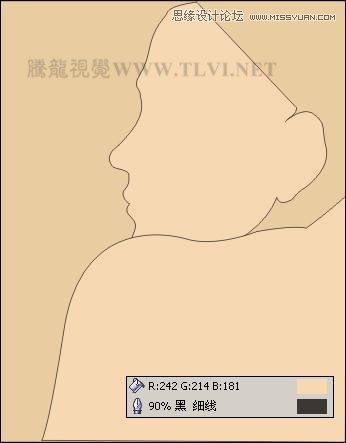 CorelDRAW绘制人物工笔画美女人物教程 第5张 CorelDRAW绘制人物工笔画美女人物教程 第5张