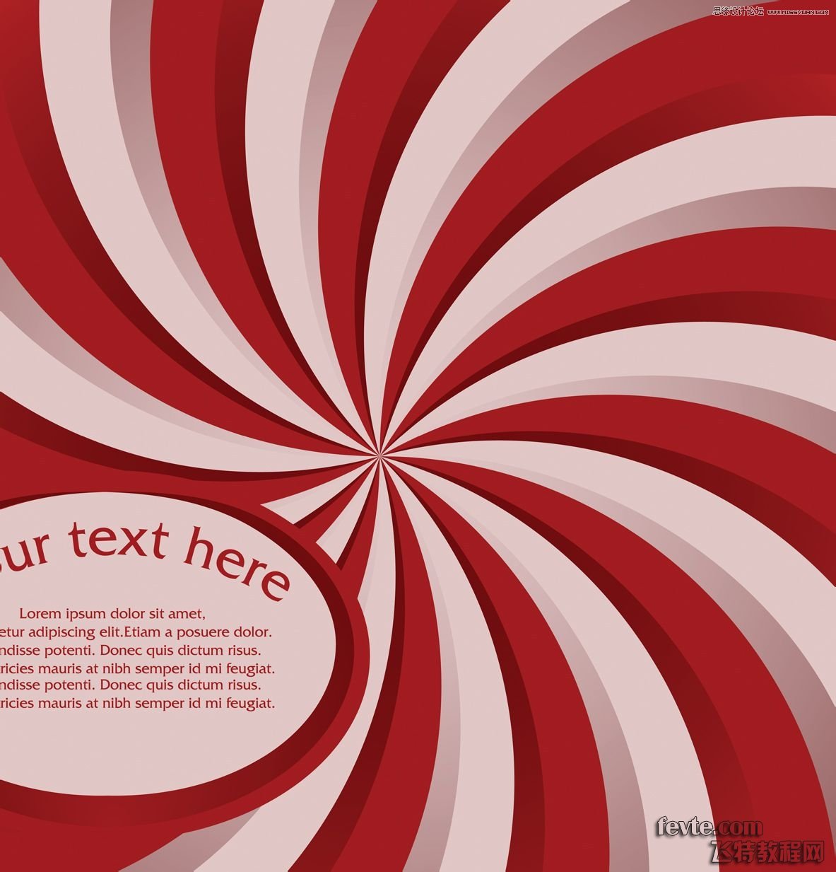 CorelDRAW交互式工具打造旋转复古背景