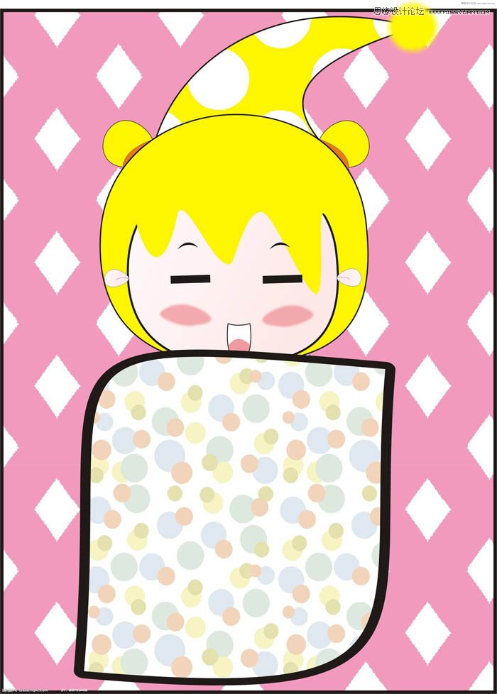 CorelDRAW基础教程：简单绘制可爱的娃娃  第2张