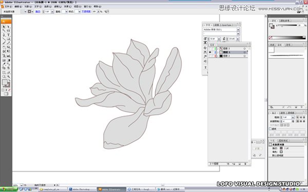 Illustrator绘制矢量风格的中国花鸟画  第4张