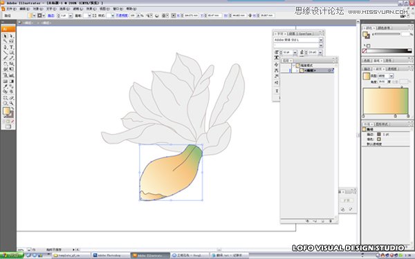 Illustrator绘制矢量风格的中国花鸟画  第5张
