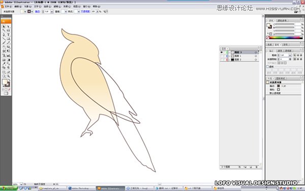 Illustrator绘制矢量风格的中国花鸟画  第10张