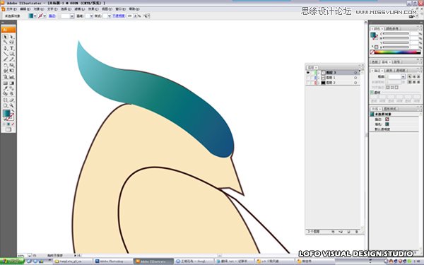 Illustrator绘制矢量风格的中国花鸟画  第11张