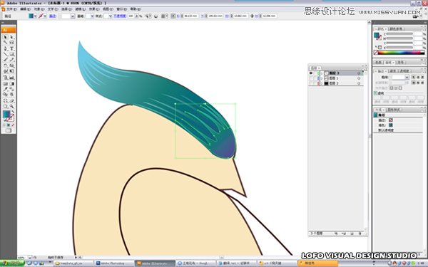Illustrator绘制矢量风格的中国花鸟画  第12张