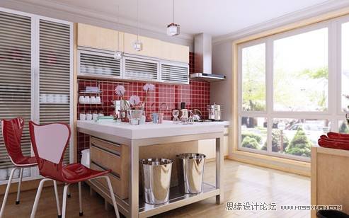 3DMAX教程:V-Ray制作阳光温馨厨房教程 第2张 3DMAX教程:V-Ray制作阳光温馨厨房教程 第2张