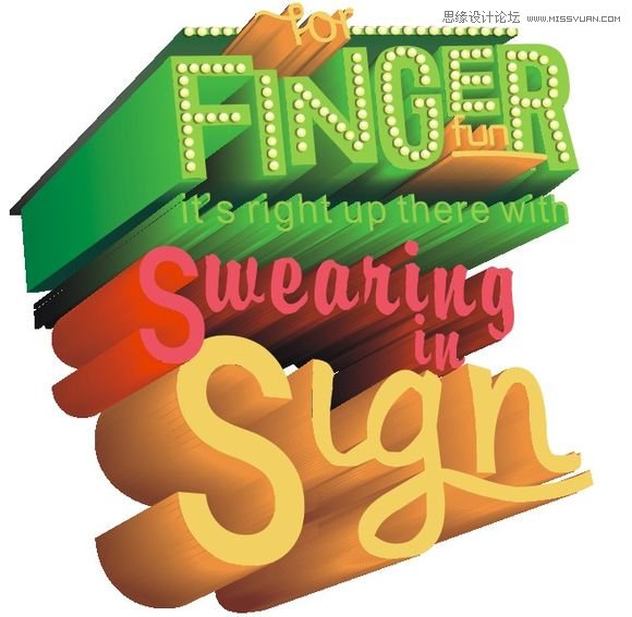 CorelDraw制作超漂亮的立体字教程