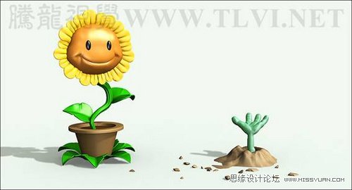 3DMAX解析游戏中的向日葵建模教程